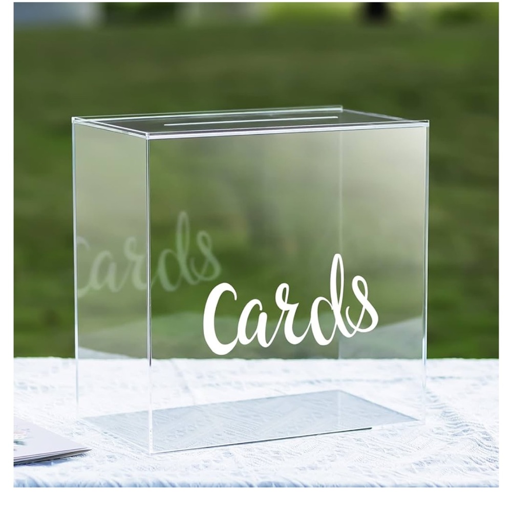 Clear acrylic card box